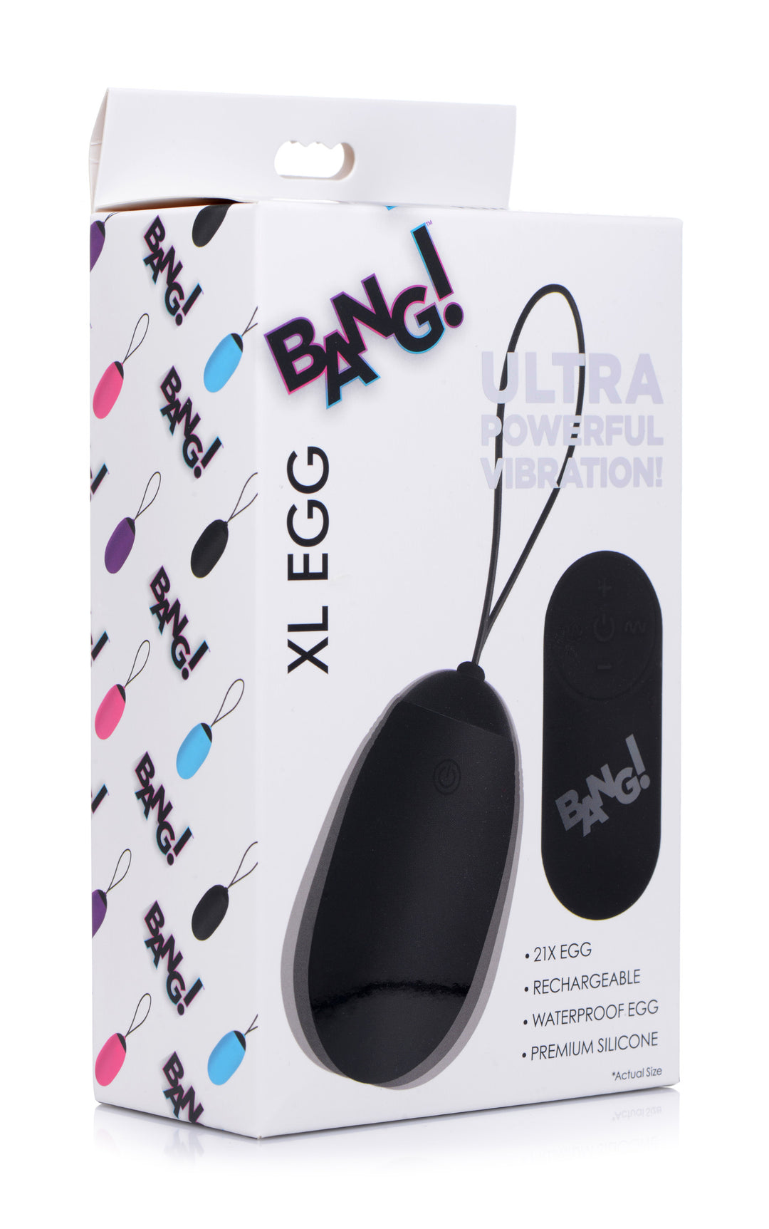 XL Silicone Vibrating Egg - Black