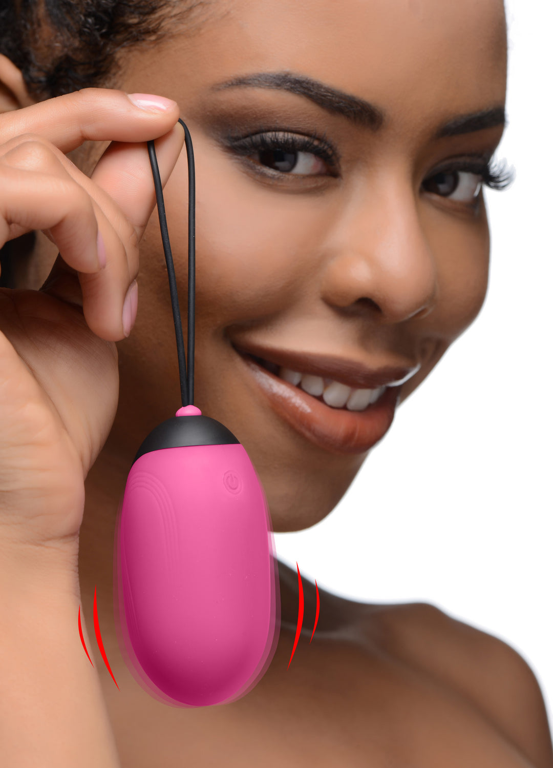 XL Silicone Vibrating Egg - Pink - AG331-Pink - UPC-848518035608