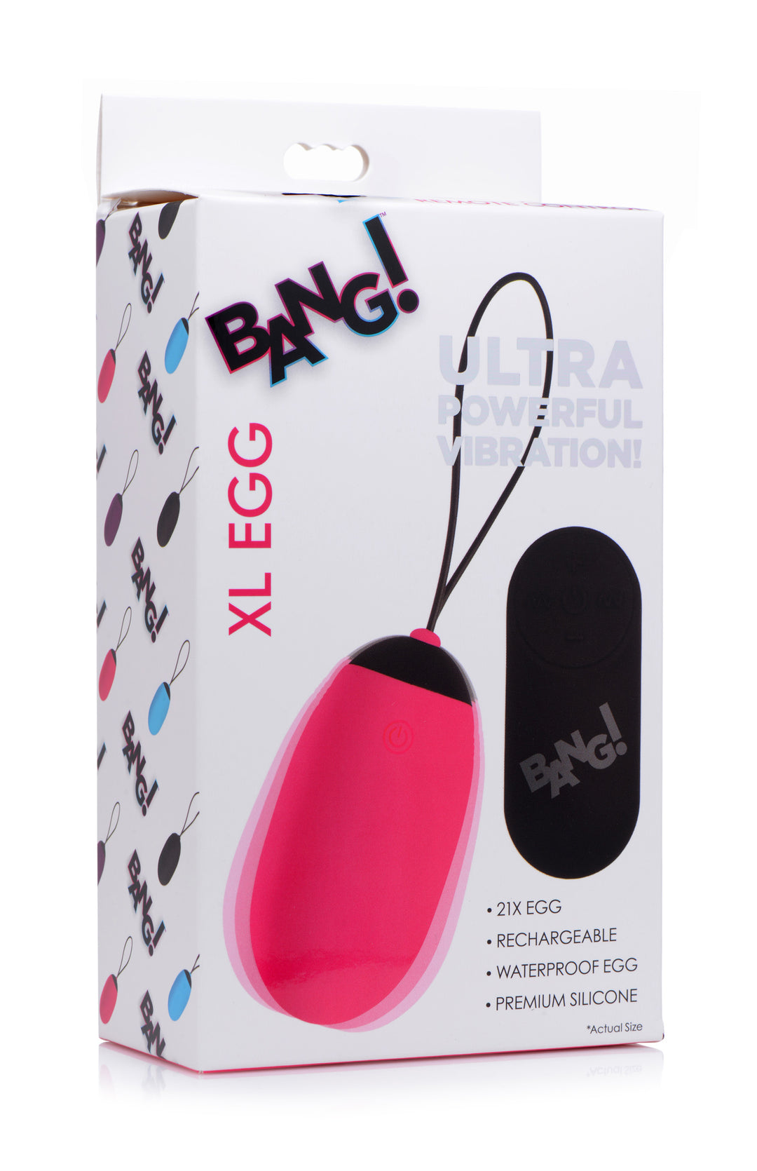 XL Silicone Vibrating Egg - Pink