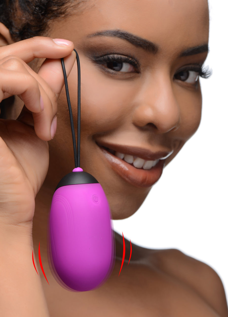 XL Silicone Vibrating Egg - Purple - AG331-Purple - UPC-848518035592