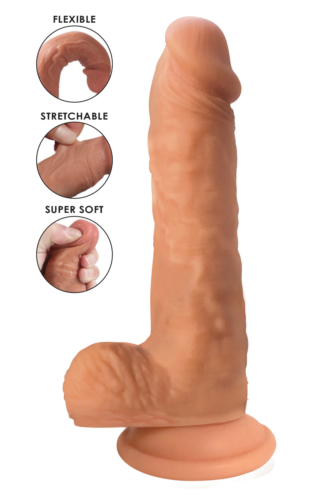 Easy Riders Dual Density Silicone Dildo - 6 Inch - CN-18-0922-10 - UPC-653078942941