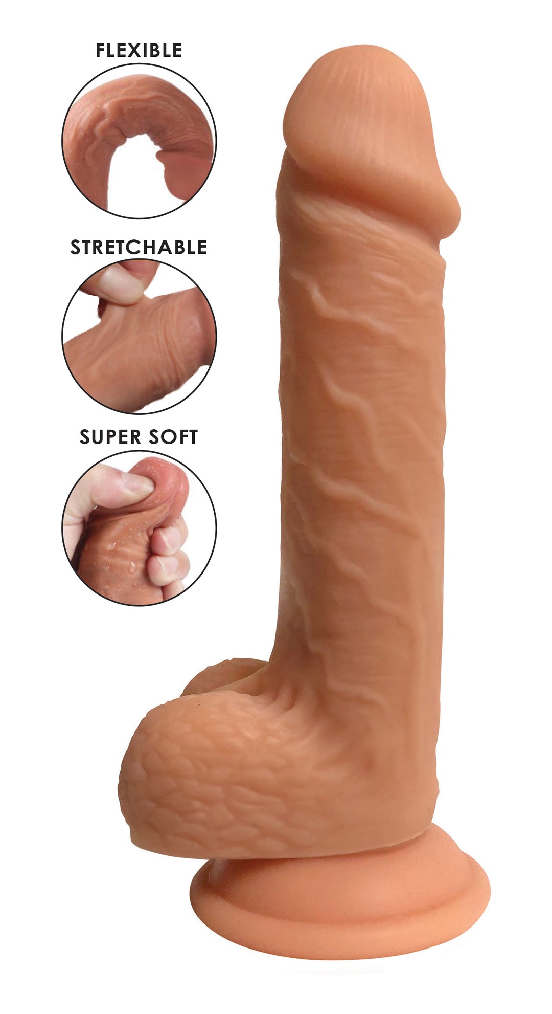 Easy Riders Dual Density Silicone Dildo - 7 Inch - CN-18-0923-10 - UPC-653078942958