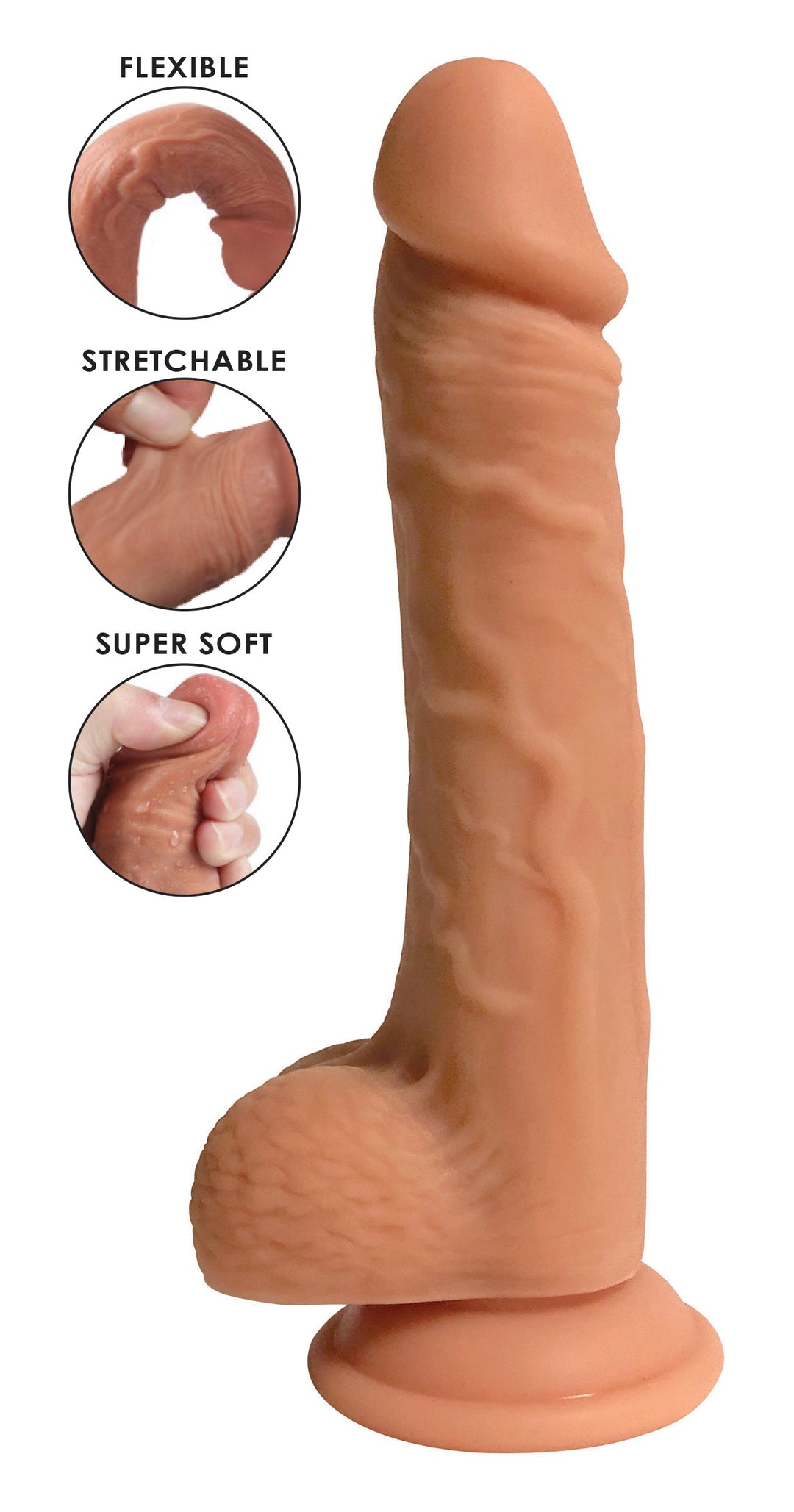 Easy Riders Dual Density Silicone Dildo - 9 Inch - CN-18-0925-10 - UPC-653078941050