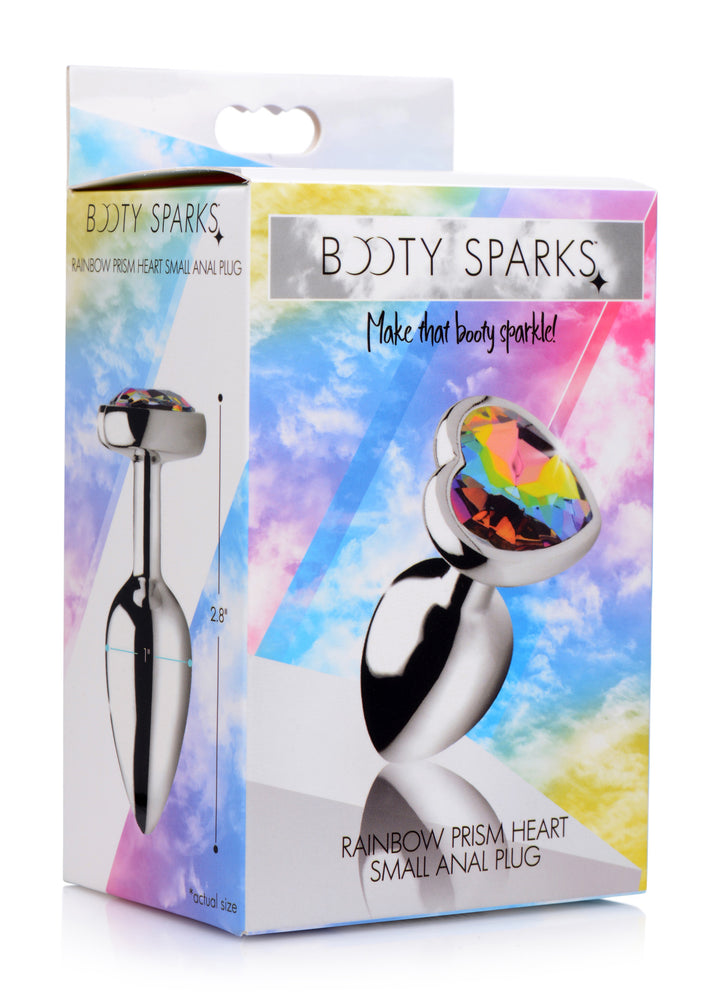 Rainbow Prism Heart Anal Plug - Small