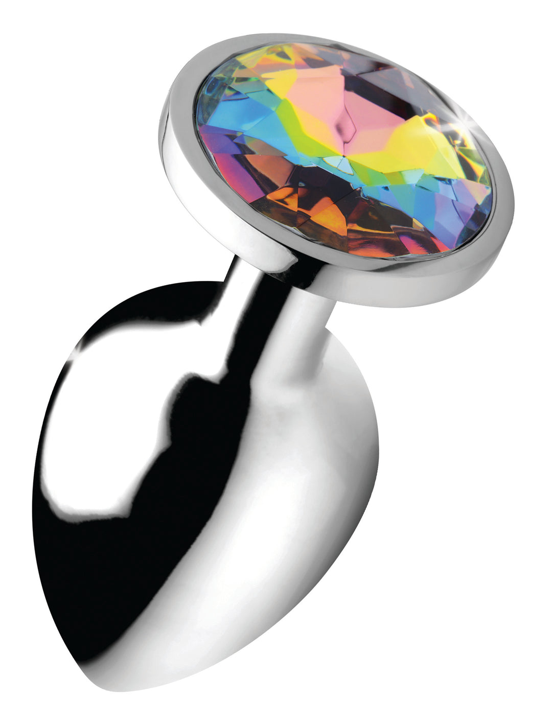 Rainbow Prism Gem Anal Plug - Large - AG375-Large - UPC-848518036650