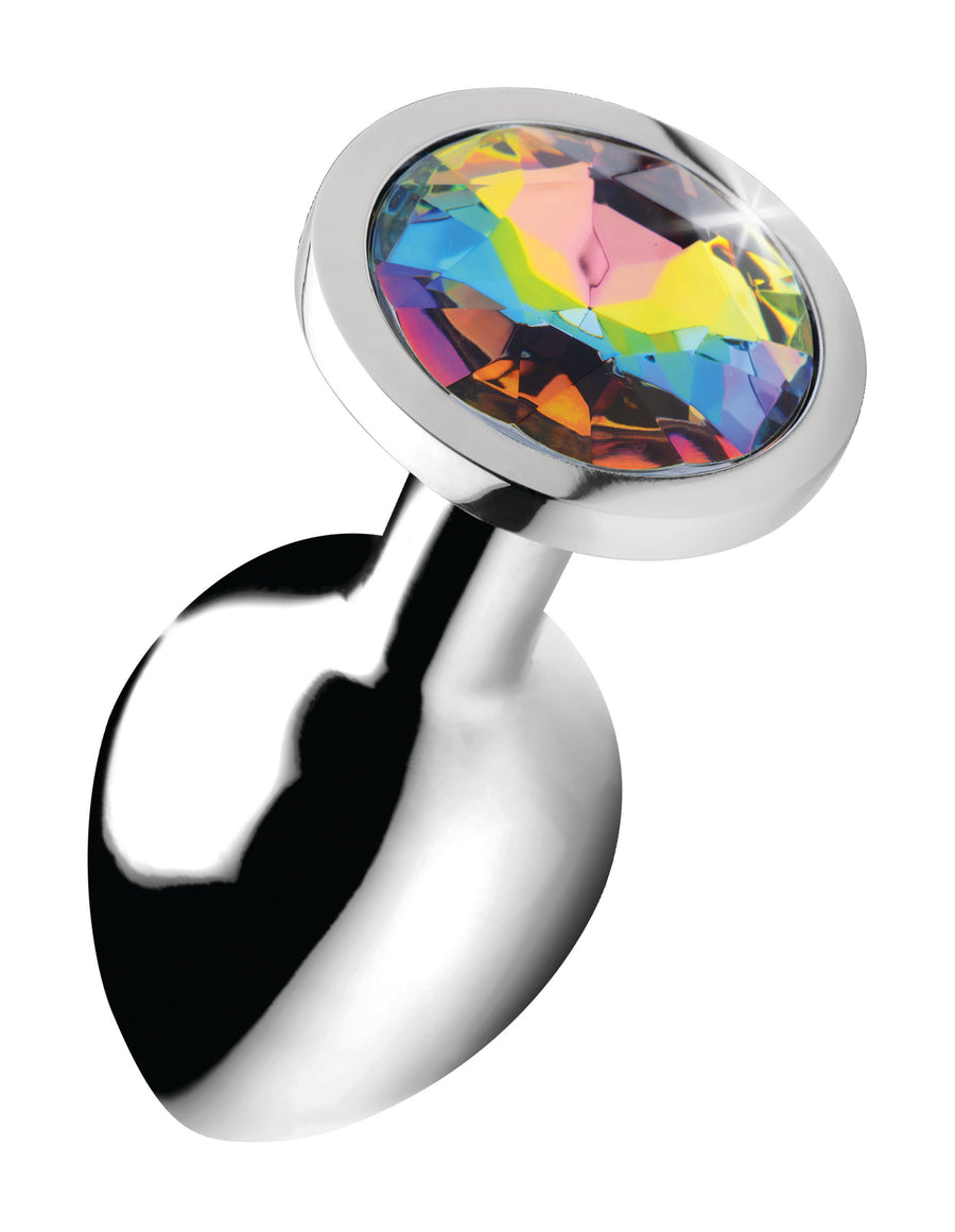 Rainbow Prism Gem Anal Plug - Medium - AG375-Medium - UPC-848518036643