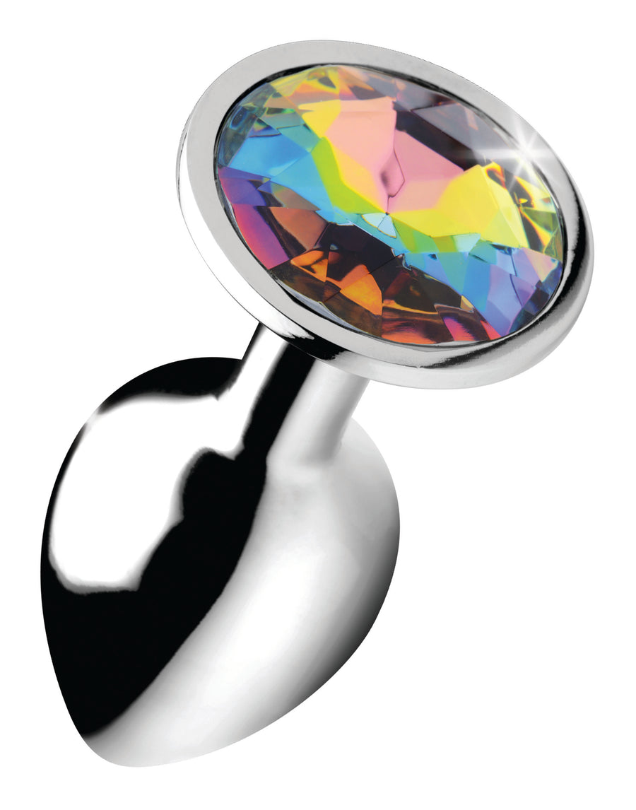 Rainbow Prism Gem Anal Plug - Small - AG375-Small - UPC-848518036636