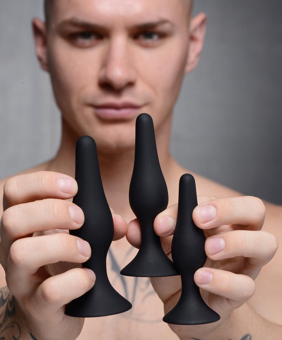 Triple Spire Tapered Silicone Anal Trainer Set - AG376 - UPC-848518036667