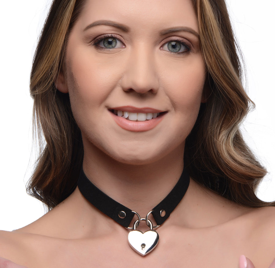 Lock-It Heart Choker - AG418 - UPC-848518037237