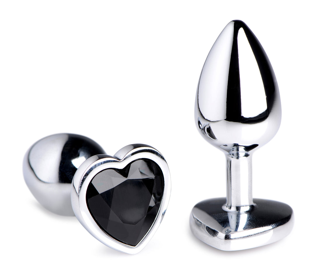 Black Heart Gem Anal Plug - Small - AG476-Small - UPC-848518037954