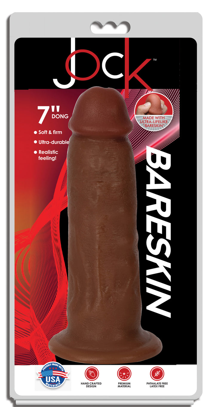 Jock Dark Bareskin Dildo - 7 Inch