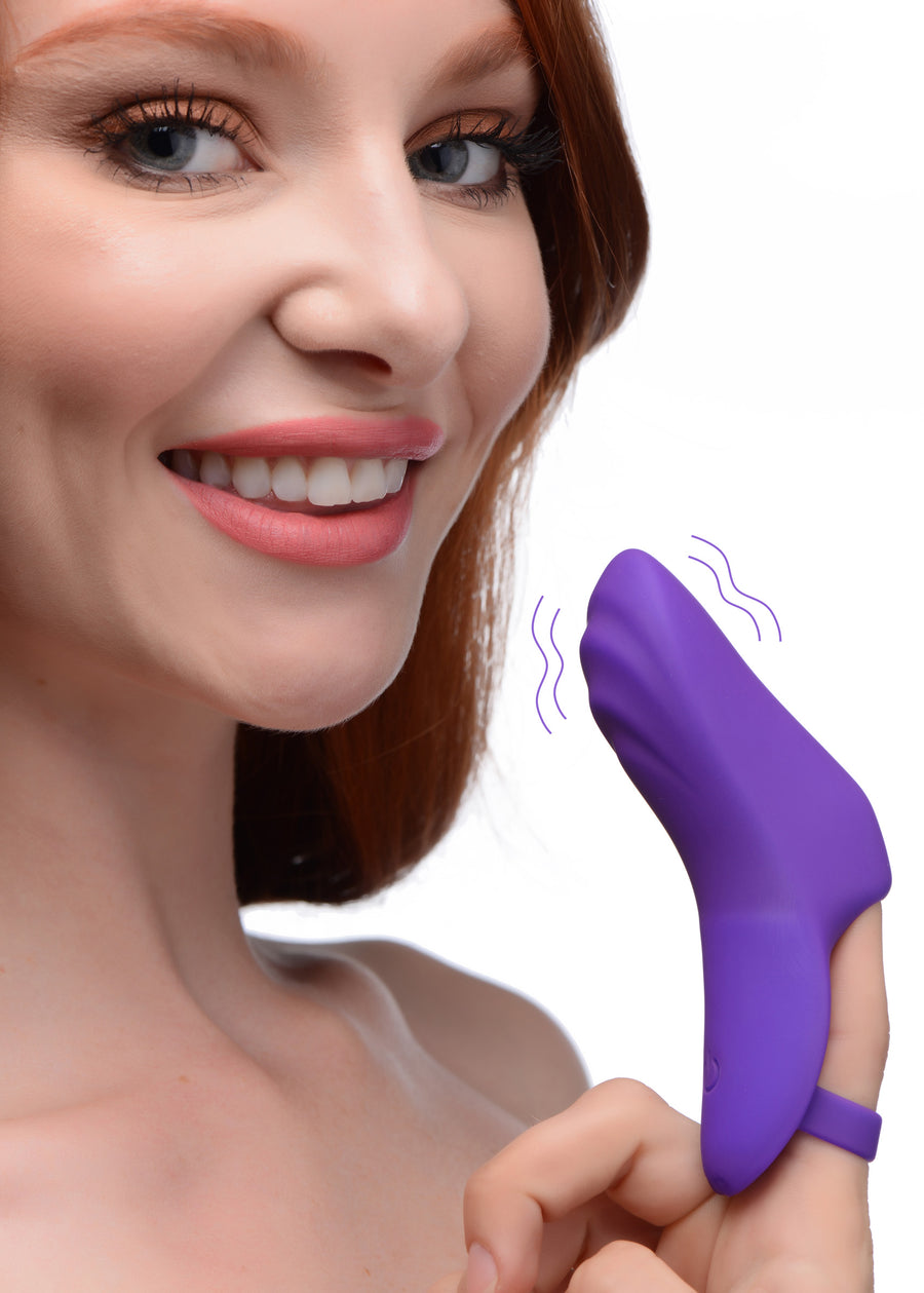 7X Finger Bang Her Pro Silicone Vibrator - Purple - AG543-Purple - UPC-848518039255