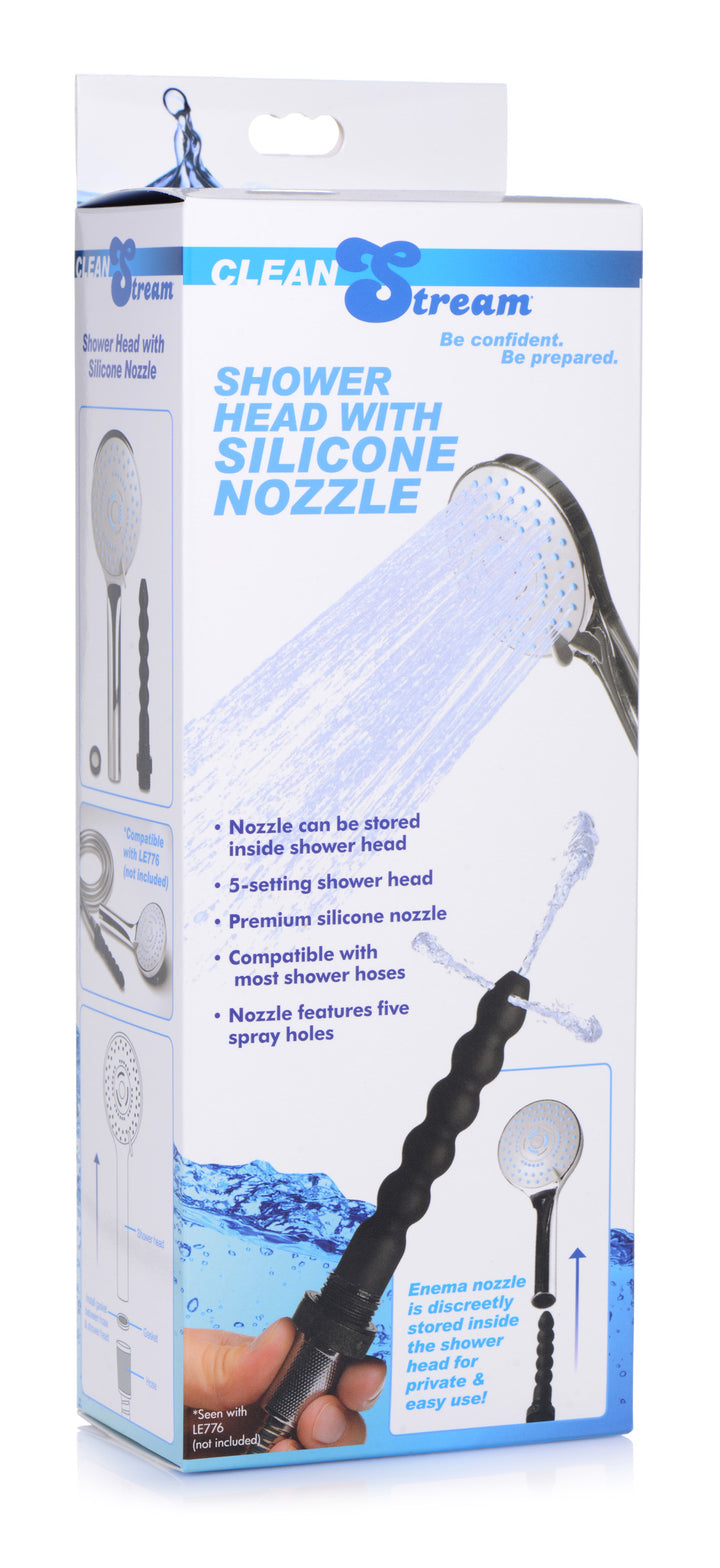 Shower Head with Silicone Enema Nozzle