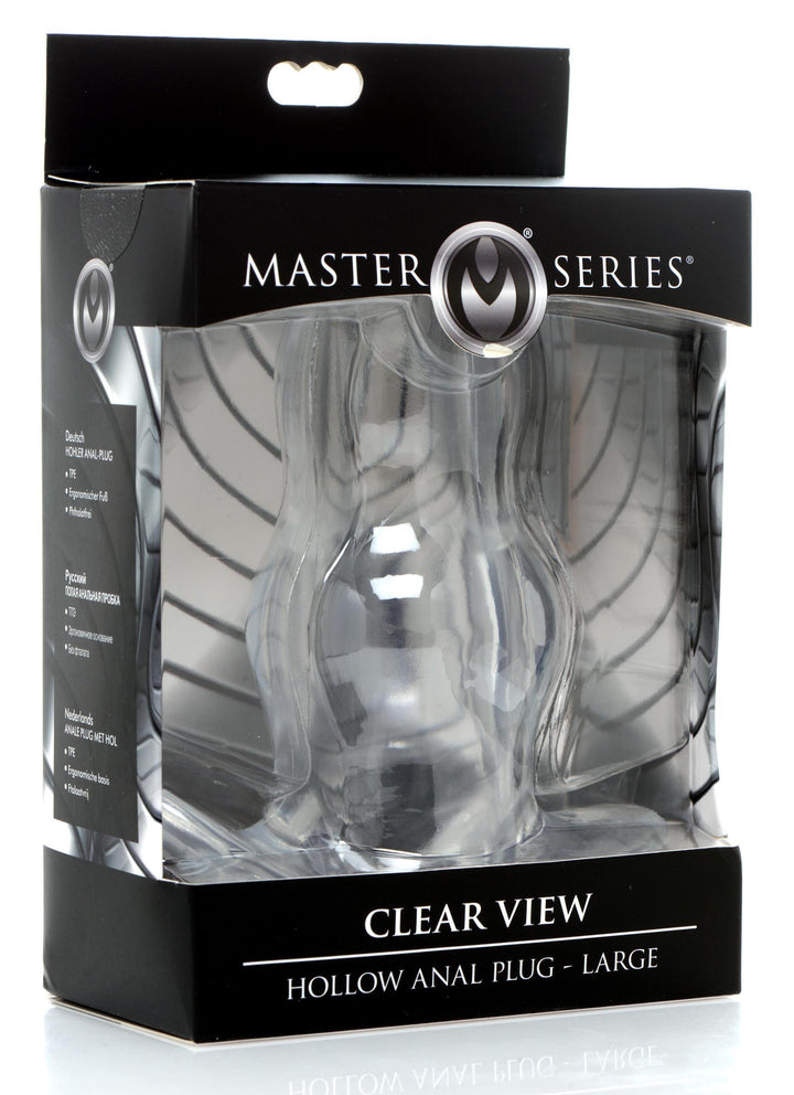 Clear View Hollow Anal Plug - Large