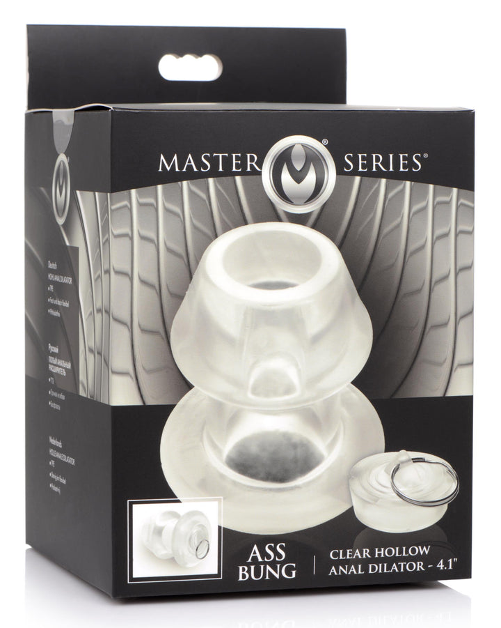 Ass Bung Clear Hollow Anal Dilator with Plug - XL