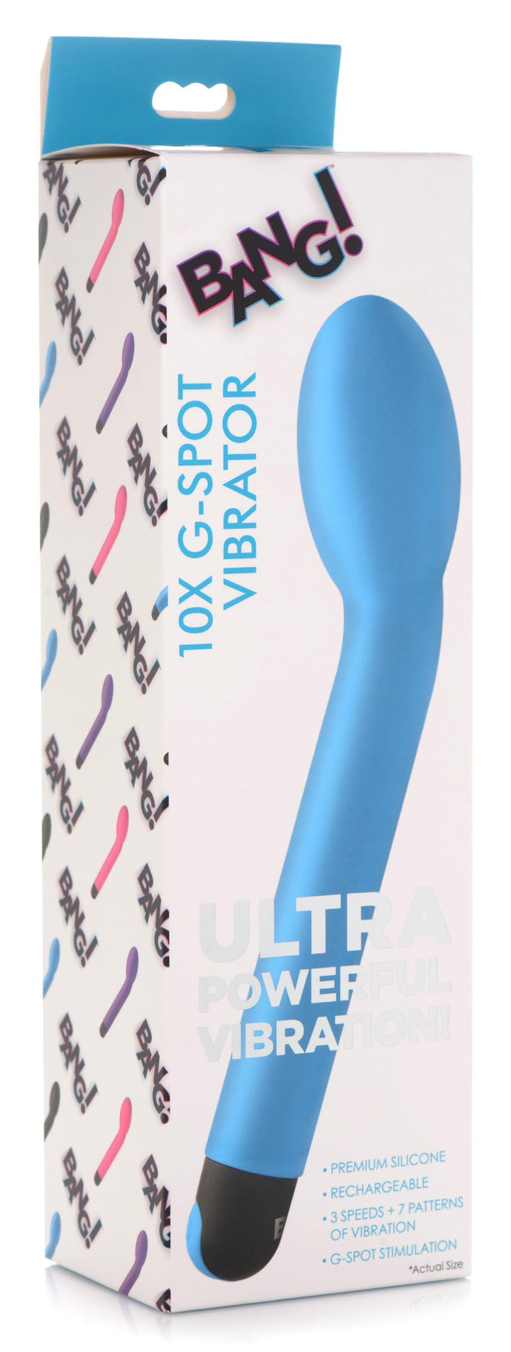 10X Silicone G-Spot Vibrator - Blue