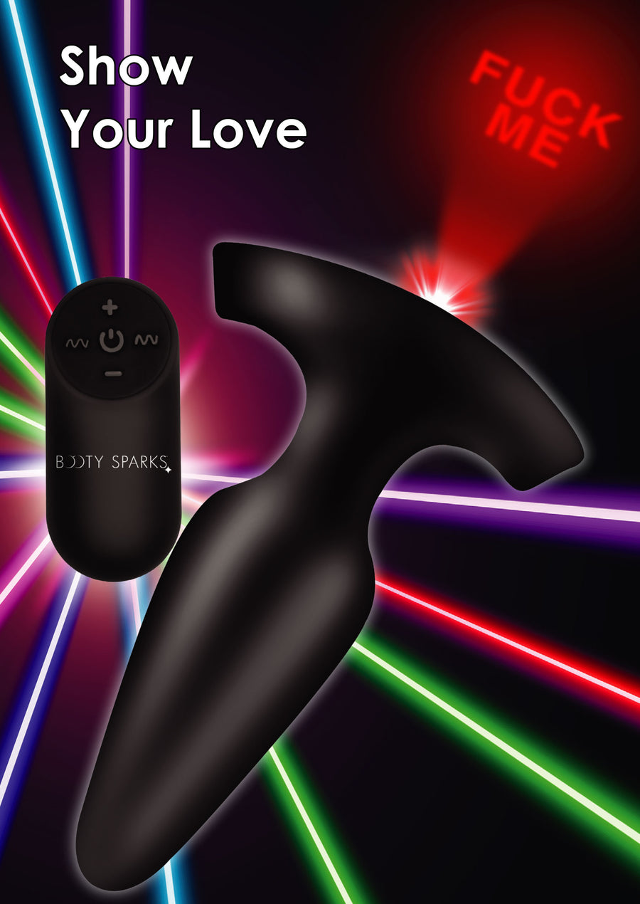 28X Laser Fuck Me Silicone Anal Plug with Remote Control - Large - AG805-Large - UPC-848518045294