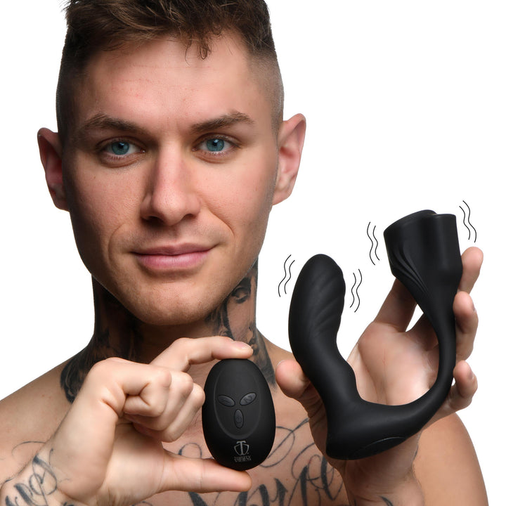 7X Silicone Prostate Plug with Ball Stretcher and Remote - AG913 - UPC-848518046635