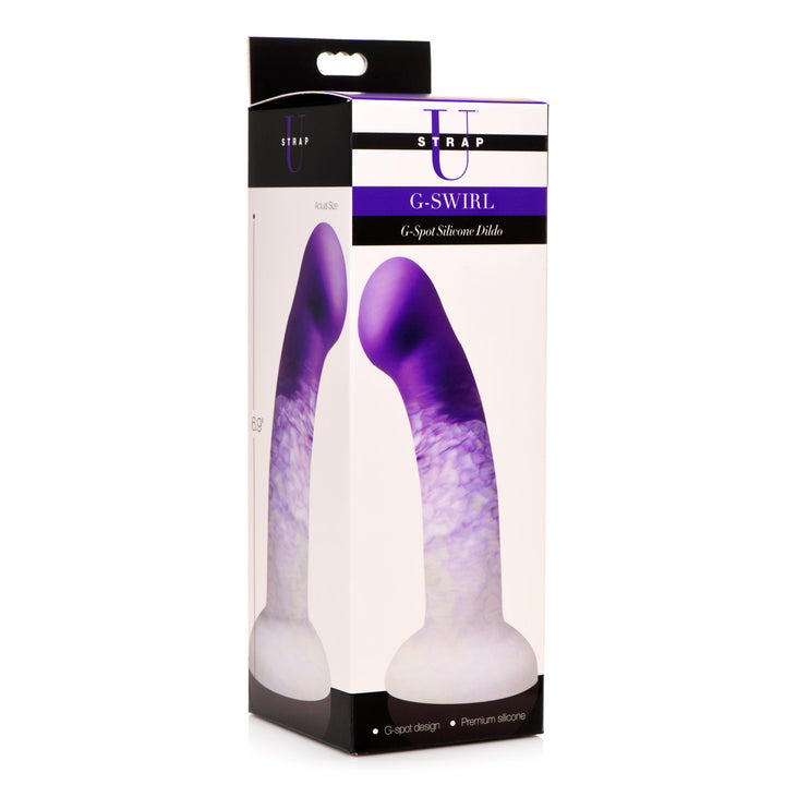 G-Swirl G-Spot Silicone Dildo - Purple