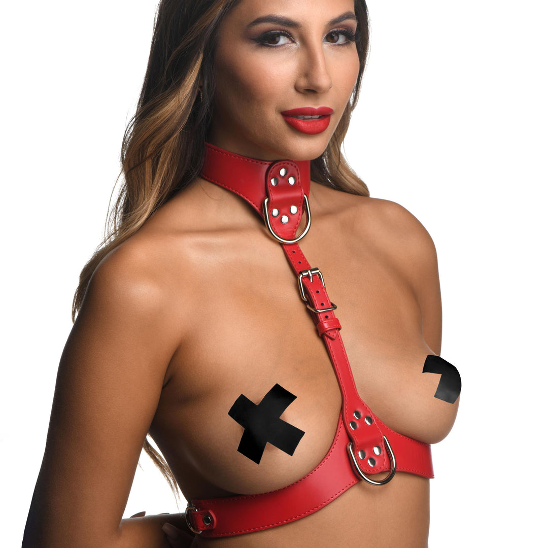 Red Female Chest Harness- Medium/Large - AH039-ML - UPC-848518048684