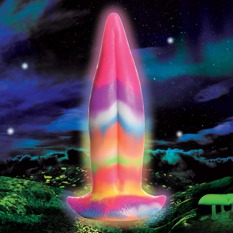 Unicorn Kiss Unicorn Tongue Glow-in-the-Dark Silicone Dildo - AH100 - UPC-848518049902