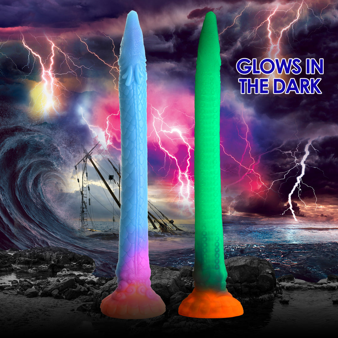 Makara Glow-in-the-Dark Silicone Snake Dildo - AH149 - UPC-848518051417