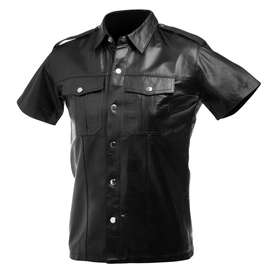 Lambskin Leather Police Shirt - XL - AT145-XL - UPC-811847019465