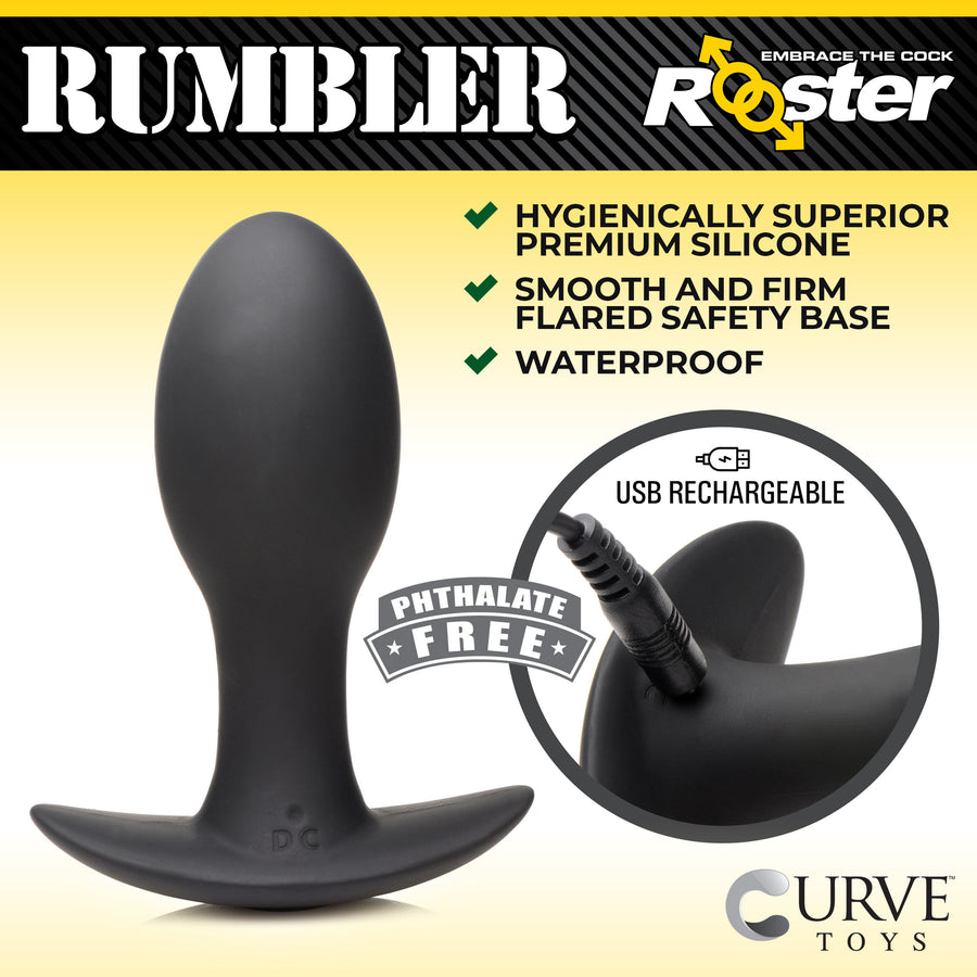 Rumbler Vibrating Silicone Butt Plug - Large - CN-0133-03-20 - UPC-653078942705