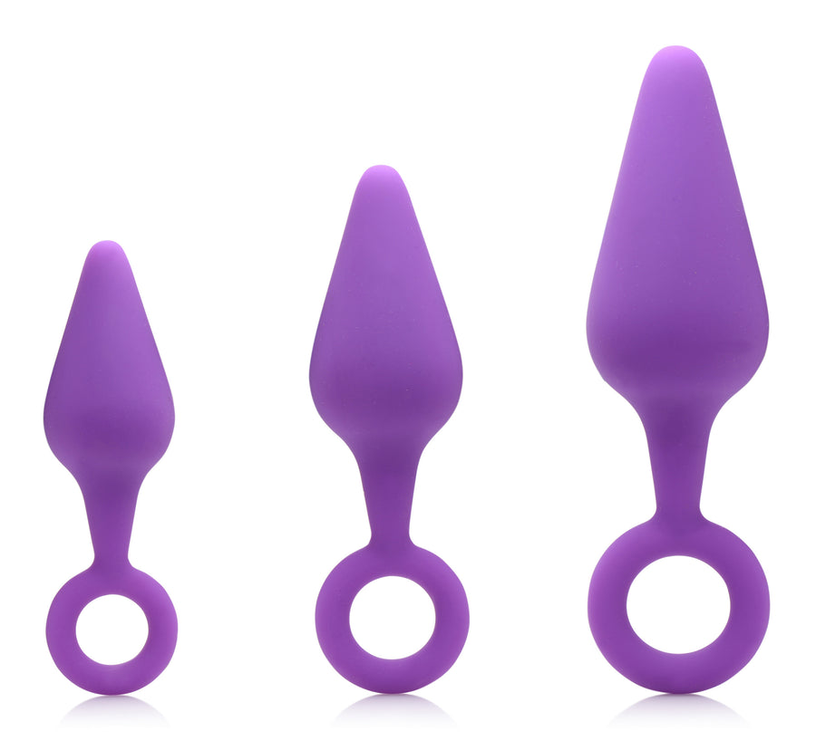 Rump Ringers 3 Piece Silicone Anal Plug Set - Purple - CN-04-0723-40 - UPC-653078941753