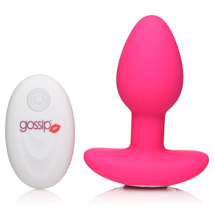 10X Pop Rocker Vibrating Silicone Plug with Remote - Magenta - CN-04-0758-50 - UPC-653078943108