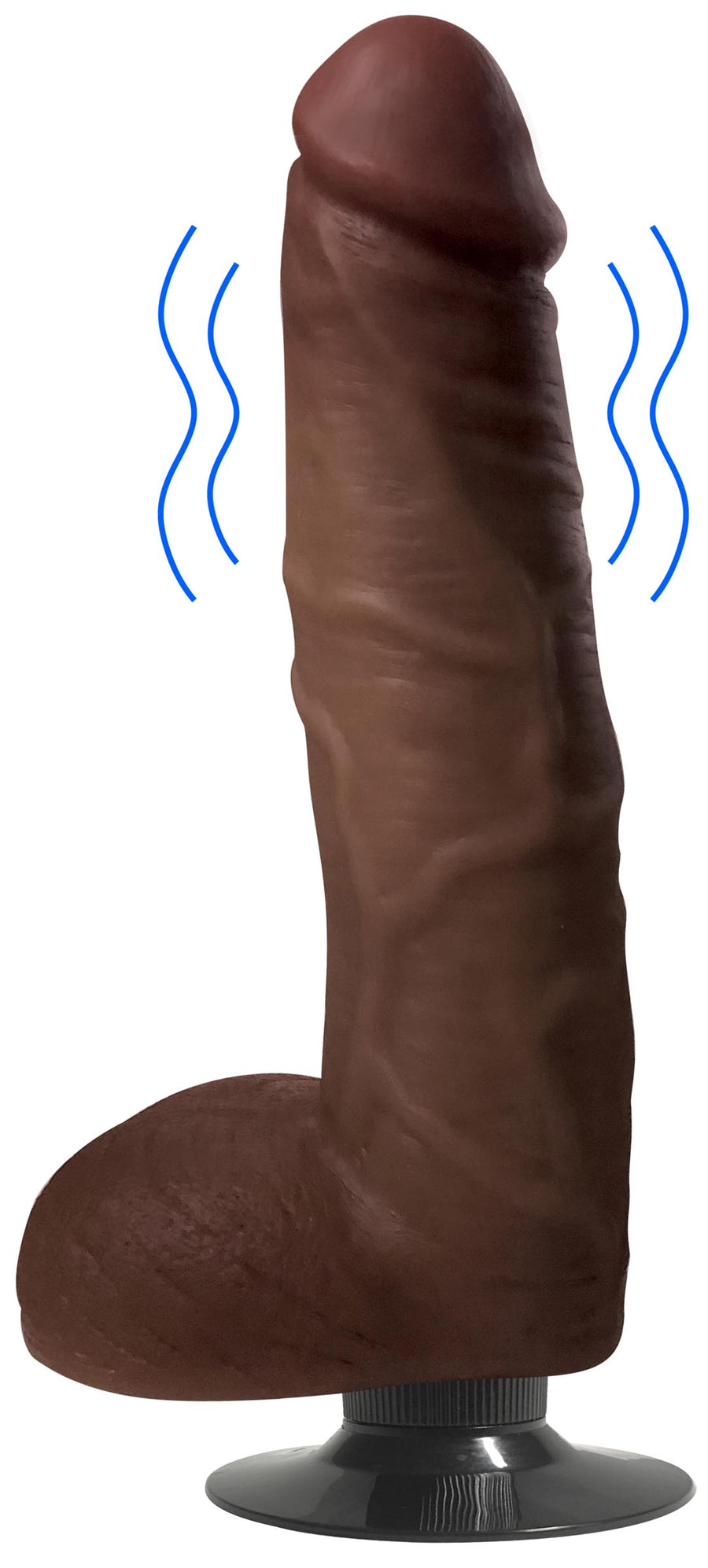 Jock Dark Vibrating Dildo with Balls - 9 Inch - CN-09-0458-11 - UPC-653078940480