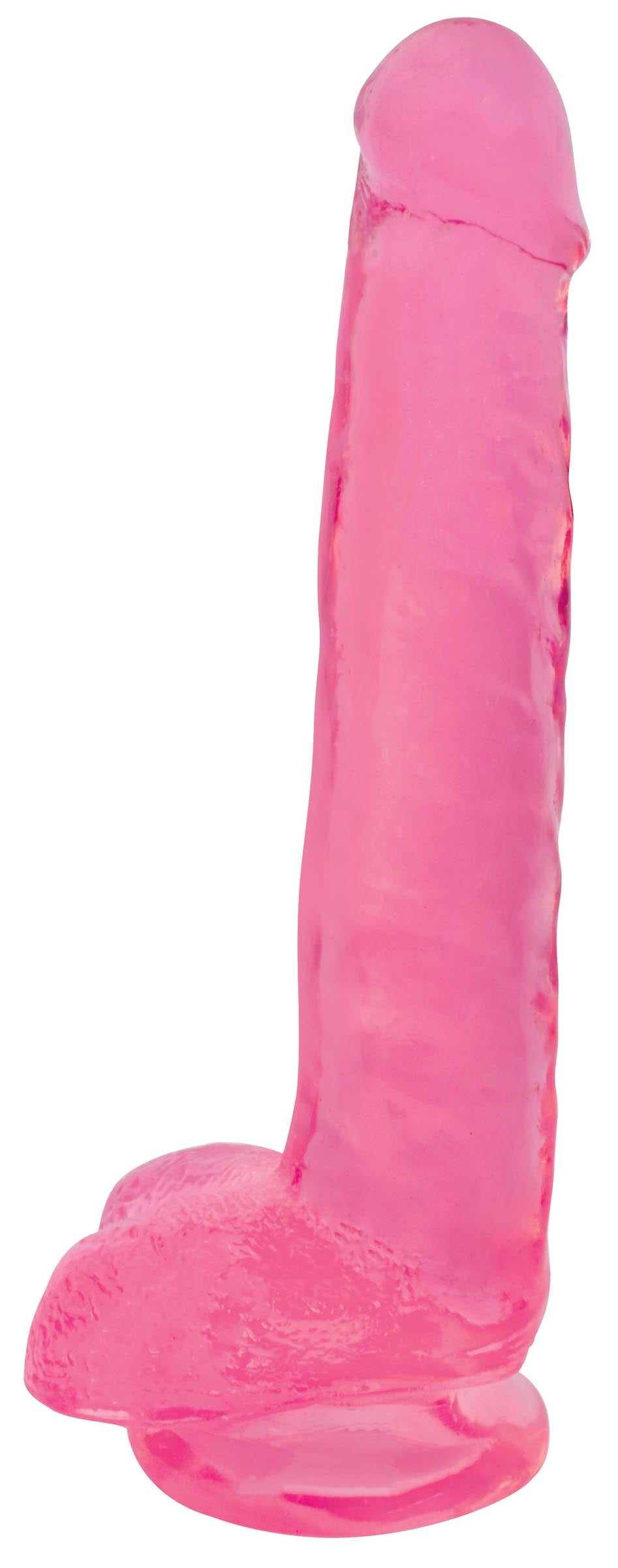 8 Inch Slim Stick with Balls Cherry Ice Dildo - CN-14-0516-33 - UPC-643380985774