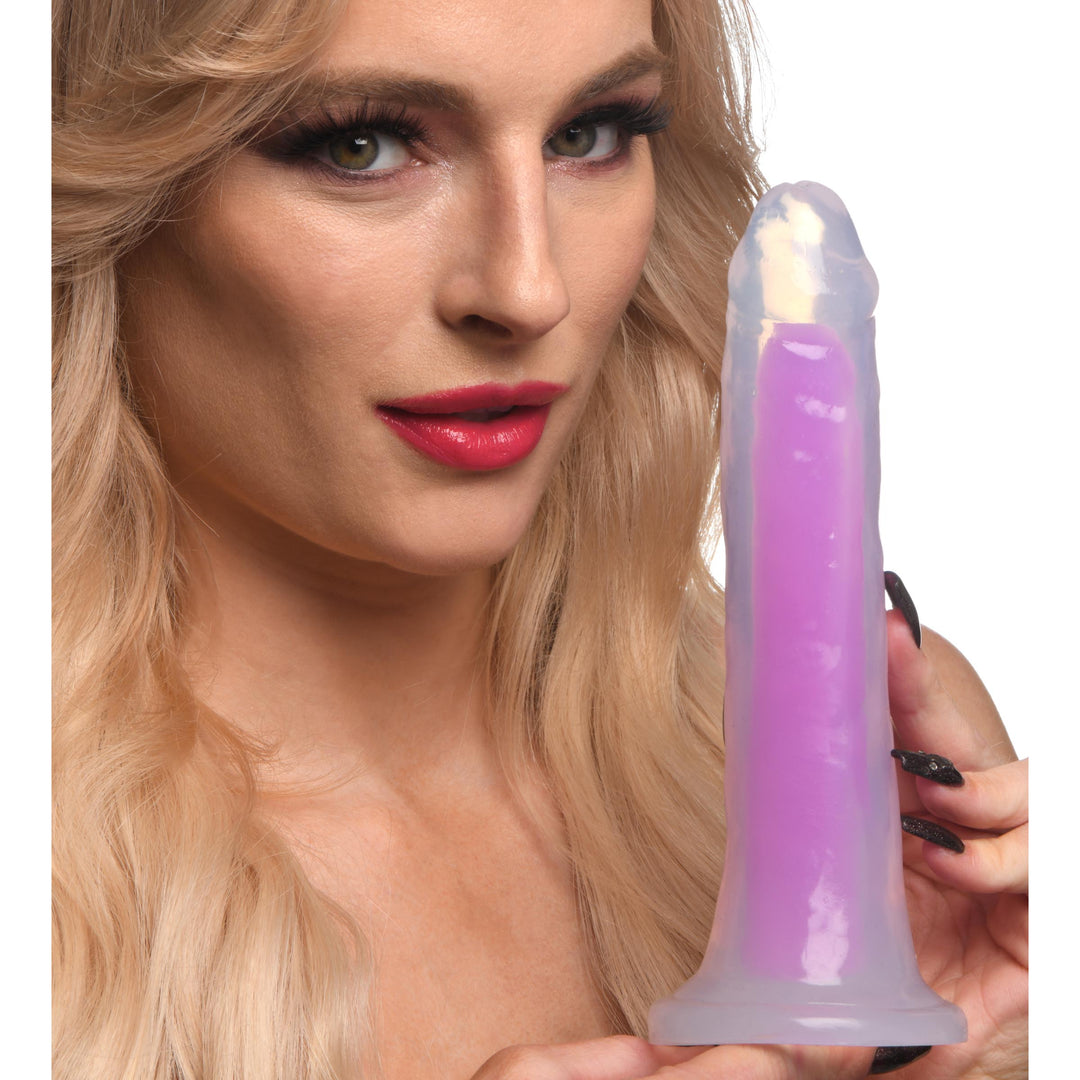 7 Inch Glow-in-the-Dark Silicone Dildo - Purple - CN-14-0543-51 - UPC-653078943481