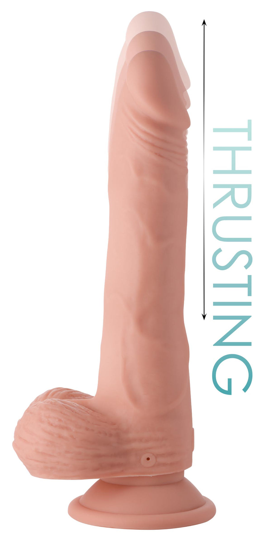 Thrusting and Vibrating 8 Inch Dildo - Light - CN-18-0926-10 - UPC-653078942071