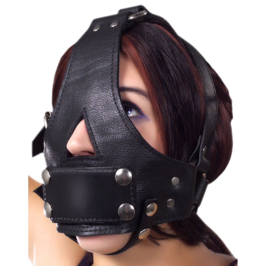 Strict Leather Bishop Head Harness with Removable Gag - LE400 - UPC-848518002501