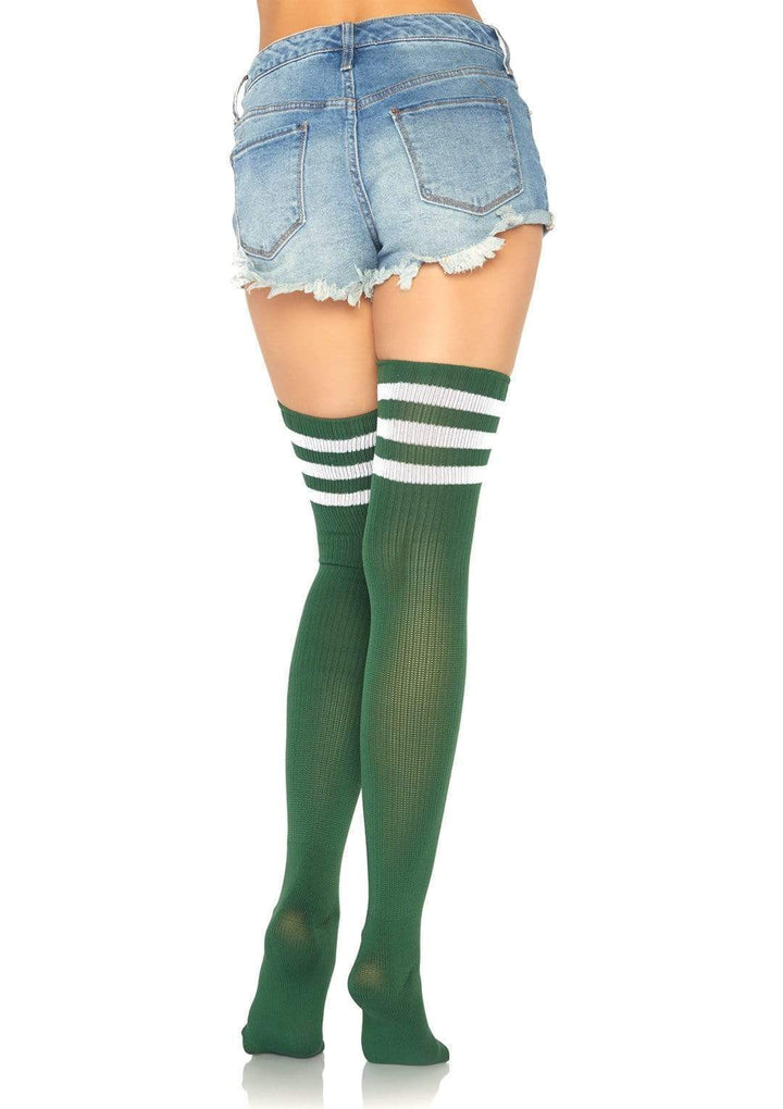 Retro Athletic Three Striped Top Thigh Highs