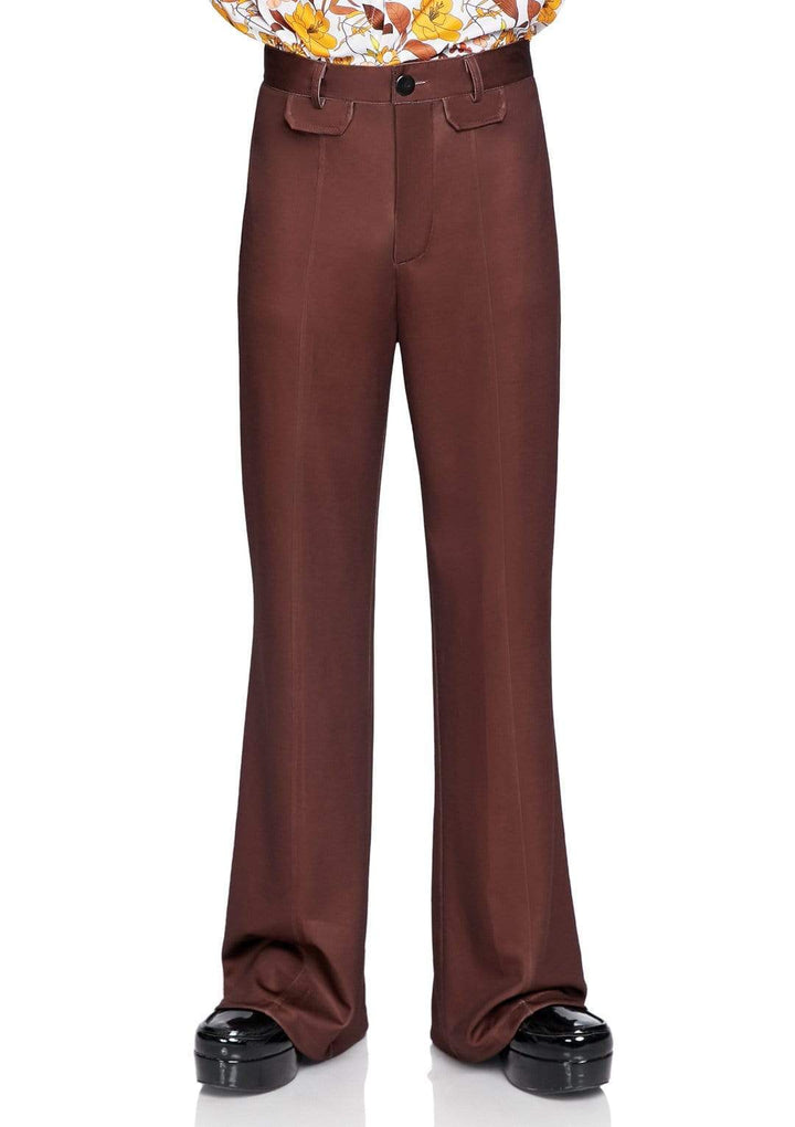 70's Brown Disco Bell Bottom Pants