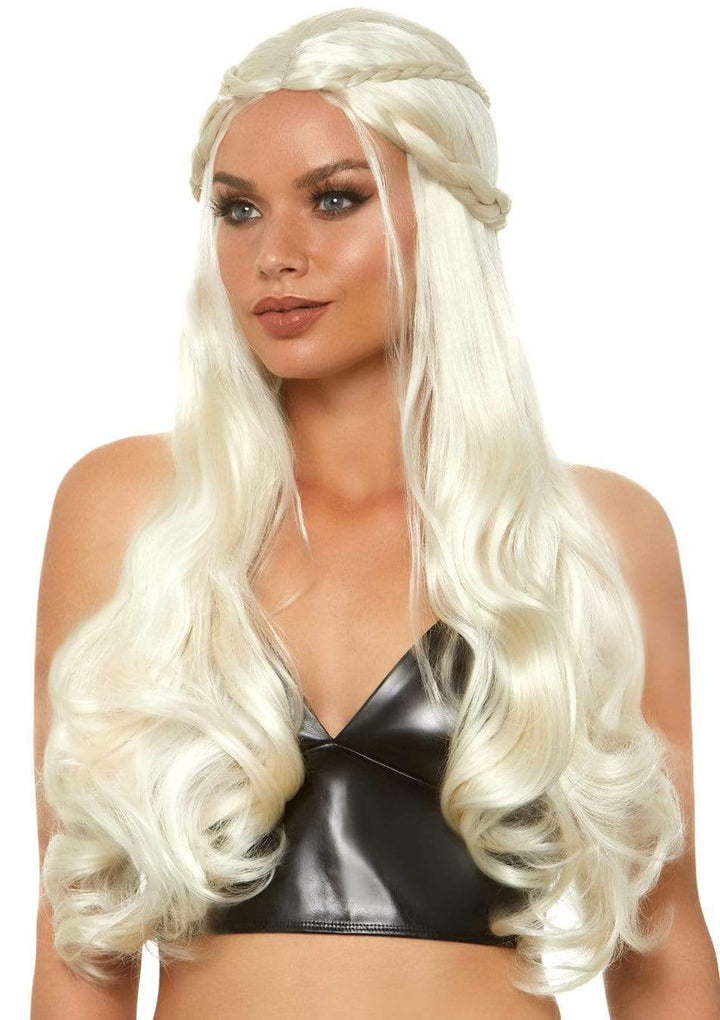 32" Long Wavy Wig with Double Braids