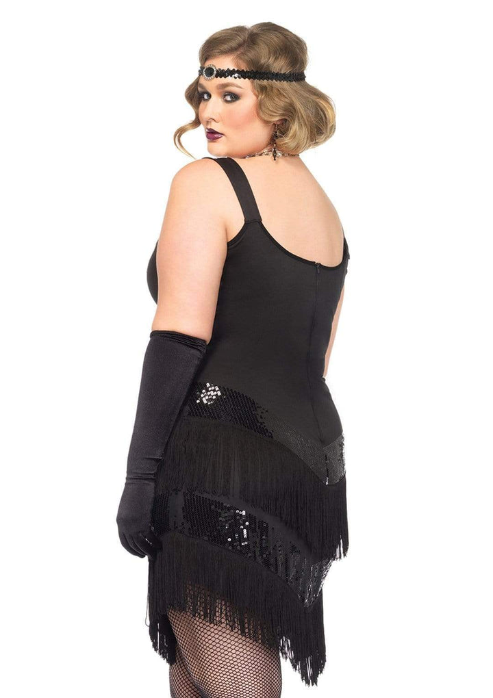 Glamour Flapper Sequin Dress Fringe Details and Headband