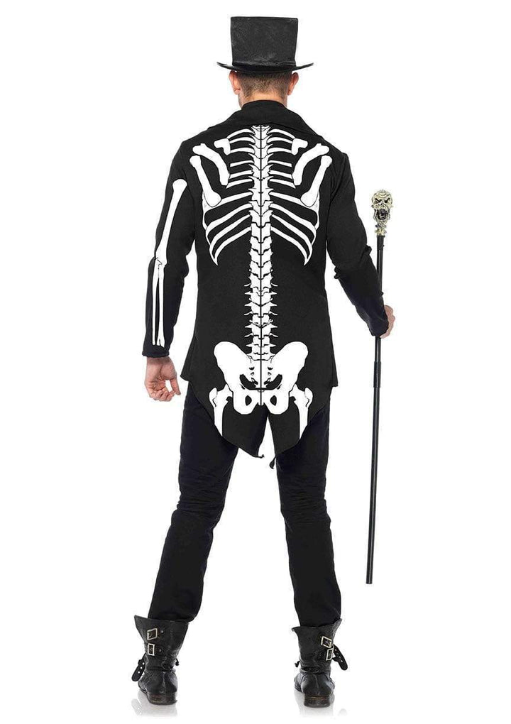 Bone Daddy Tuxedo Jacket with Skeleton Print and Bone Tie
