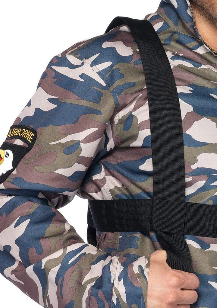 Paratrooper Camo Flight Suit with Body Harness