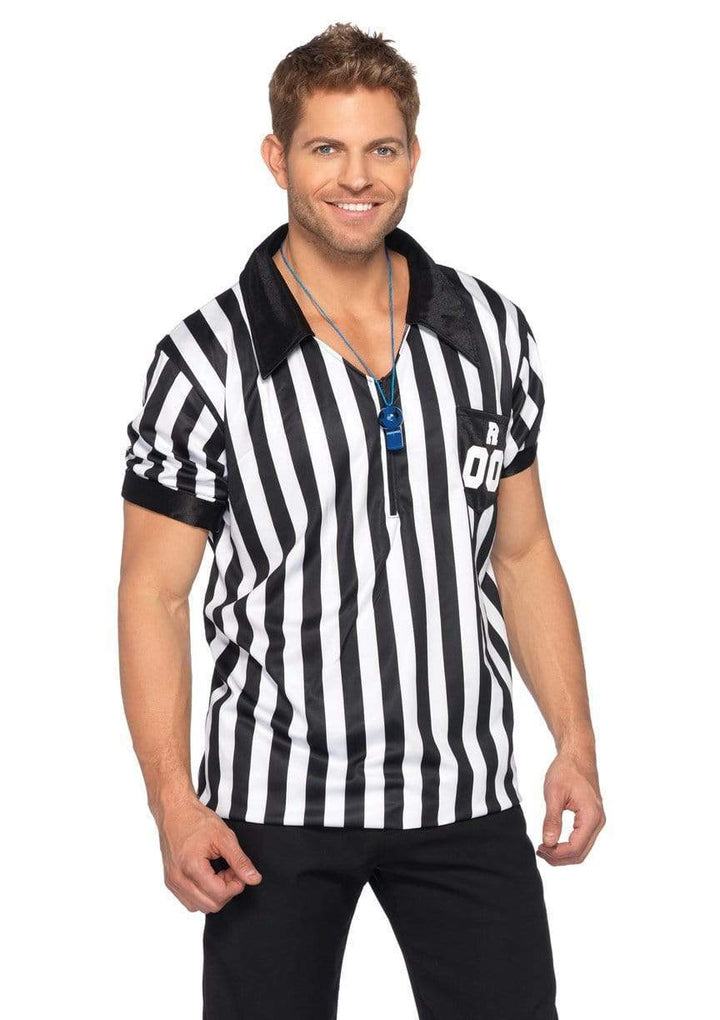 Referee V-Neck Collared Shirt with Whistle