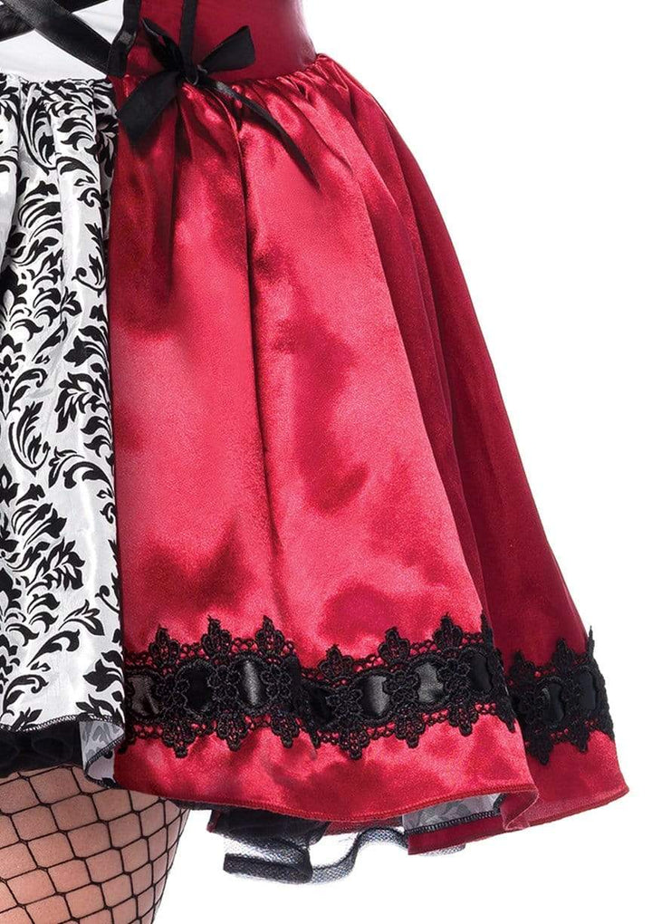 Red Riding Hood Brocade Peasant Plus Dress and Hooded Cape
