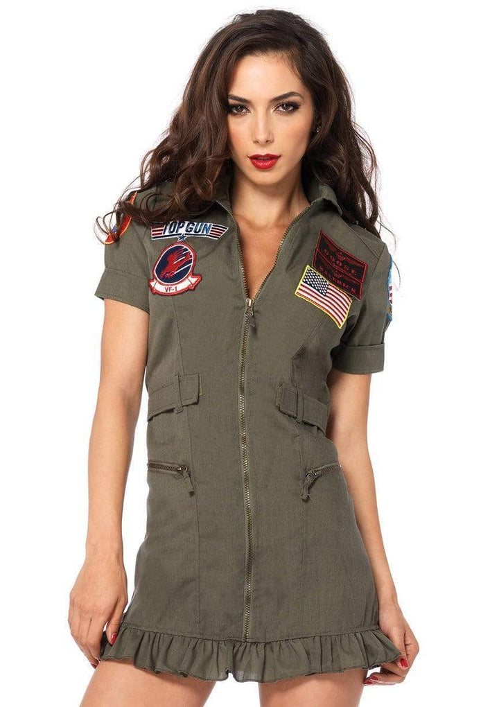 Top Gun Flight Dress with Maverick and Goose Name Badges