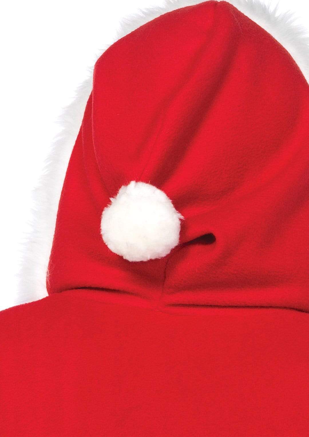 Santa Fleece Mini Dress with Fur Trimmed Hood