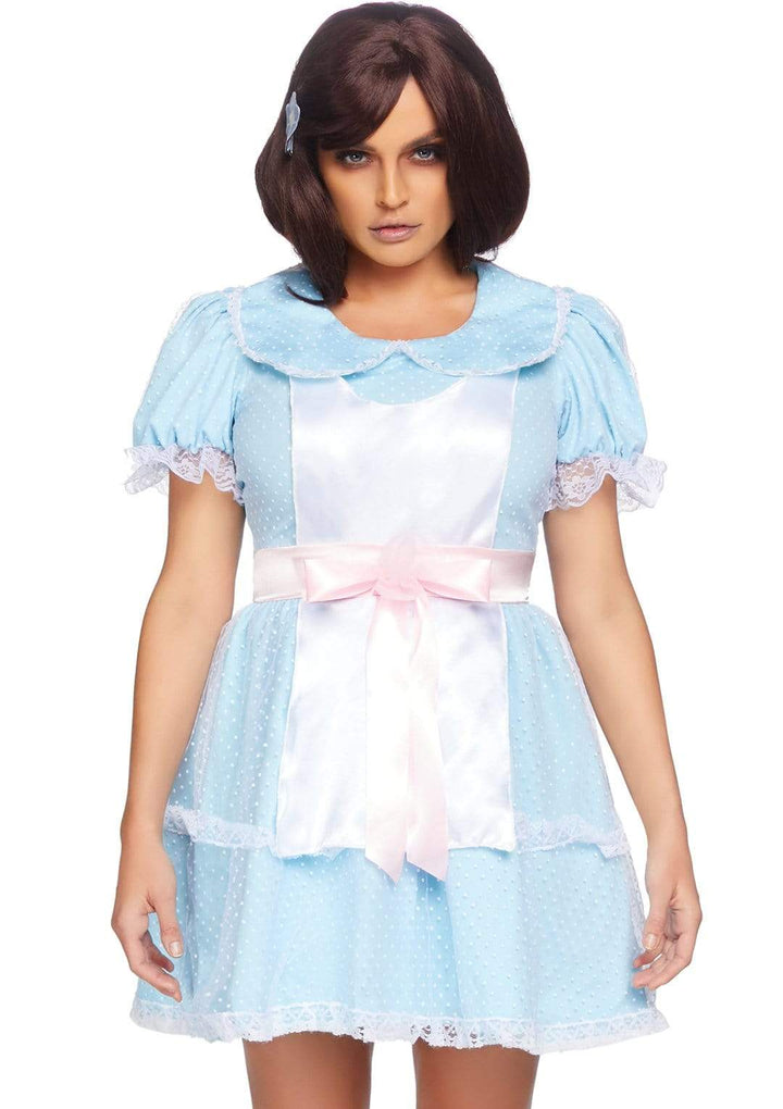 Creepy Sibling Babydoll Dress with Satin Bow Sash