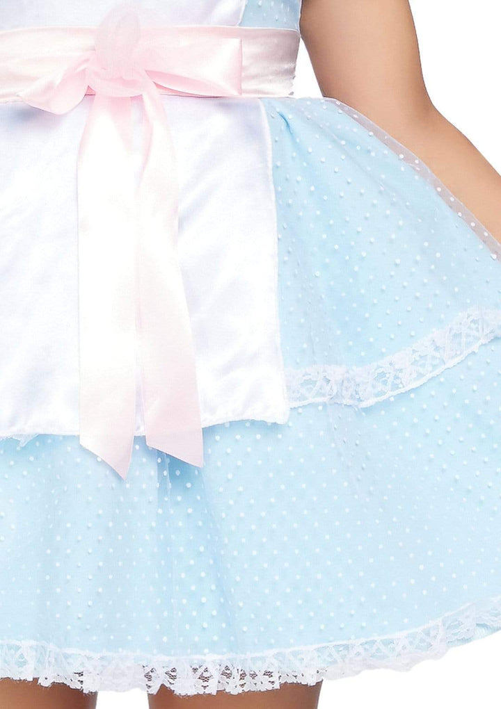 Creepy Sibling Babydoll Dress with Satin Bow Sash