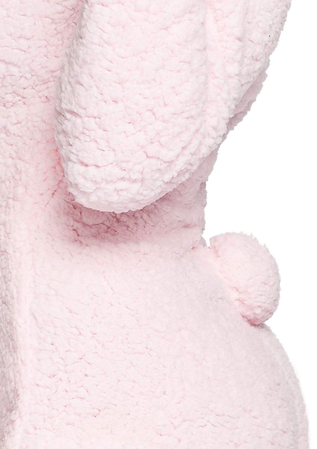 Cuddle Bunny Plush Romper with Attached Tail and Ear Hood