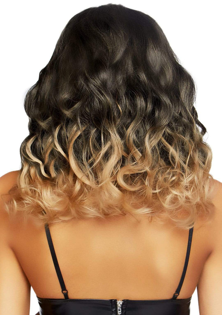 18" Curly Ombre Shoulder Length Wig