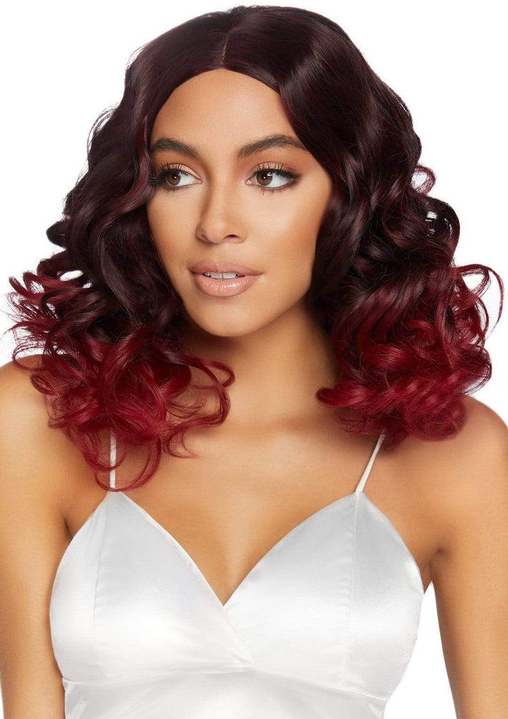 18" Curly Ombre Shoulder Length Wig